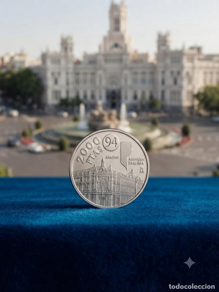 Monedas Juan Carlos I: Moneda plata 2000 pts Asamblea Madrid a&ntilde;o 1994