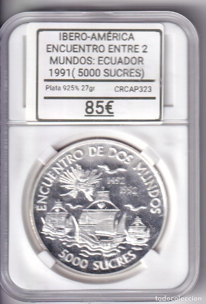 Monedas Juan Carlos I: CRCAP323 MONEDA IBERO-AMERICA ENCUENTRO ENTRE 2 MUNDOS ECUADOR 5000 SUCRES 1991