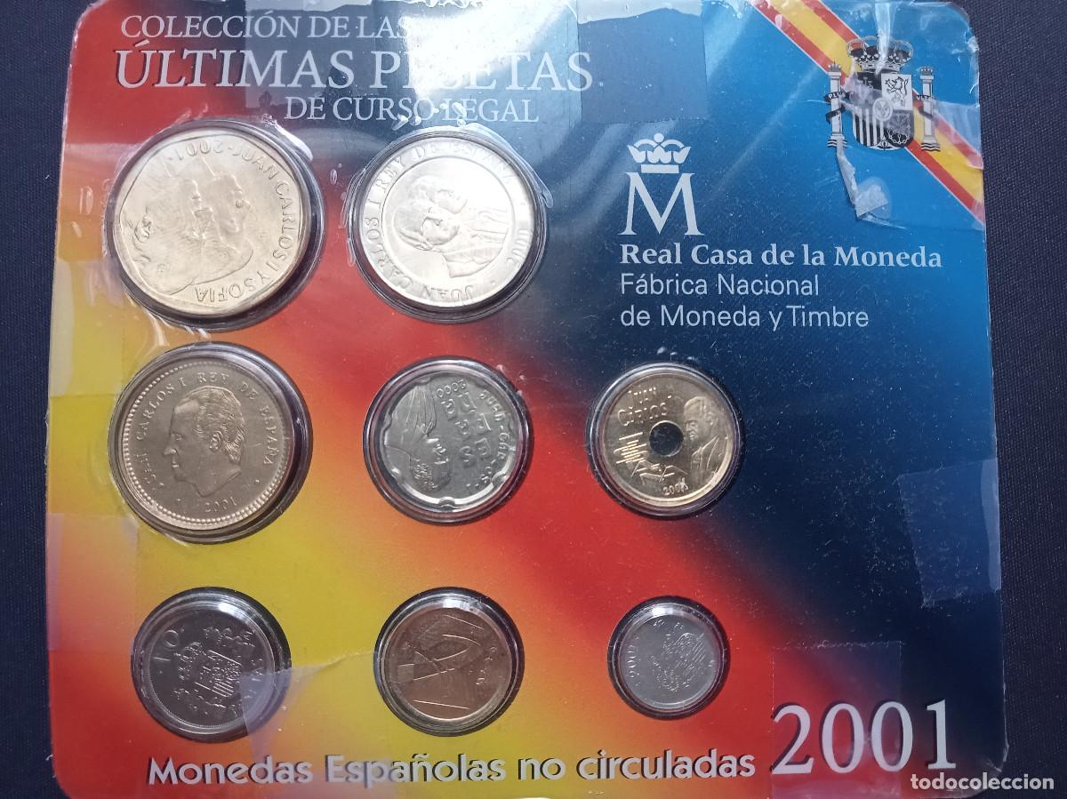 Monedas Juan Carlos I: JUAN CARLOS I ESTUCHE SET MONEDAS ESPA&Ntilde;OLAS FNMT 2001. 8 VALORES SC