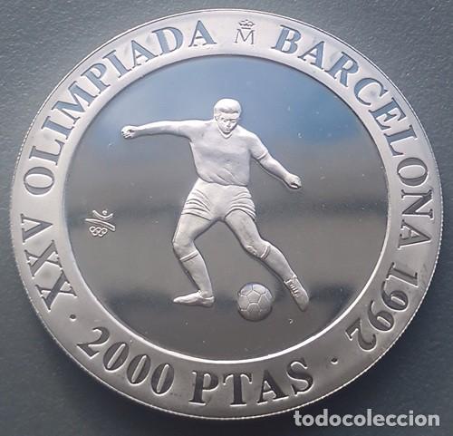 Monedas Juan Carlos I: ESPA&Ntilde;A - 2000 PESETAS DE PLATA 1990 - OLIMPIADA DE BARCELONA - PROOF, ENCAPSULADA Y CON CERTIFICADO