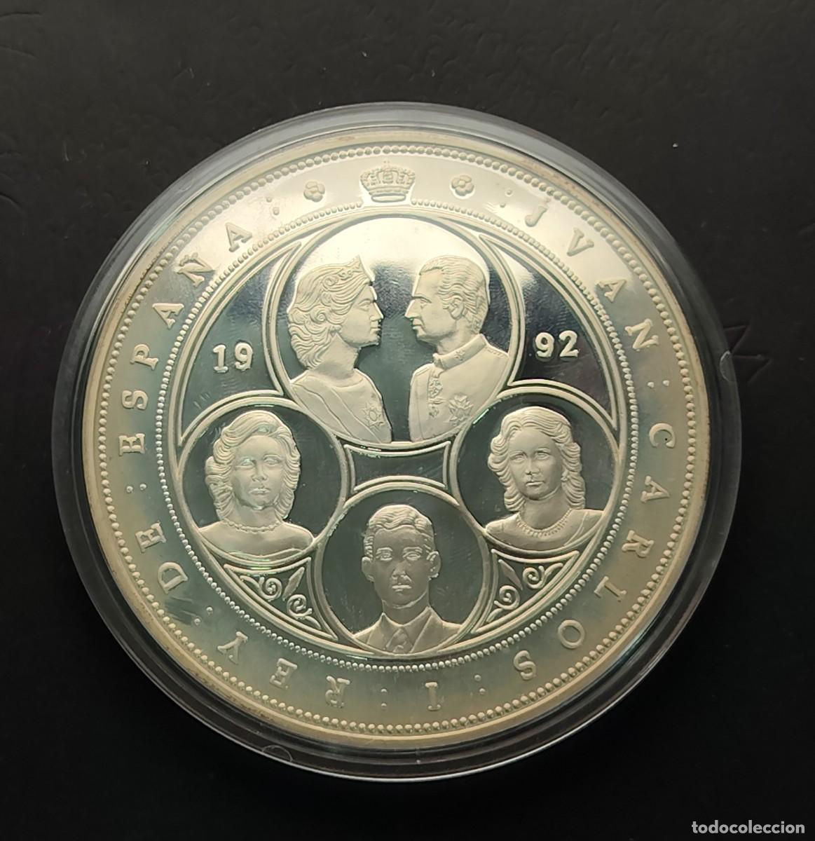 Monedas Juan Carlos I: ESPA&Ntilde;A. A&Ntilde;O 1992. 10.000 PTAS PLATA V CENTENARIO DESCUBRIMIENTO DE AMERICA. PESO 168,75 GR