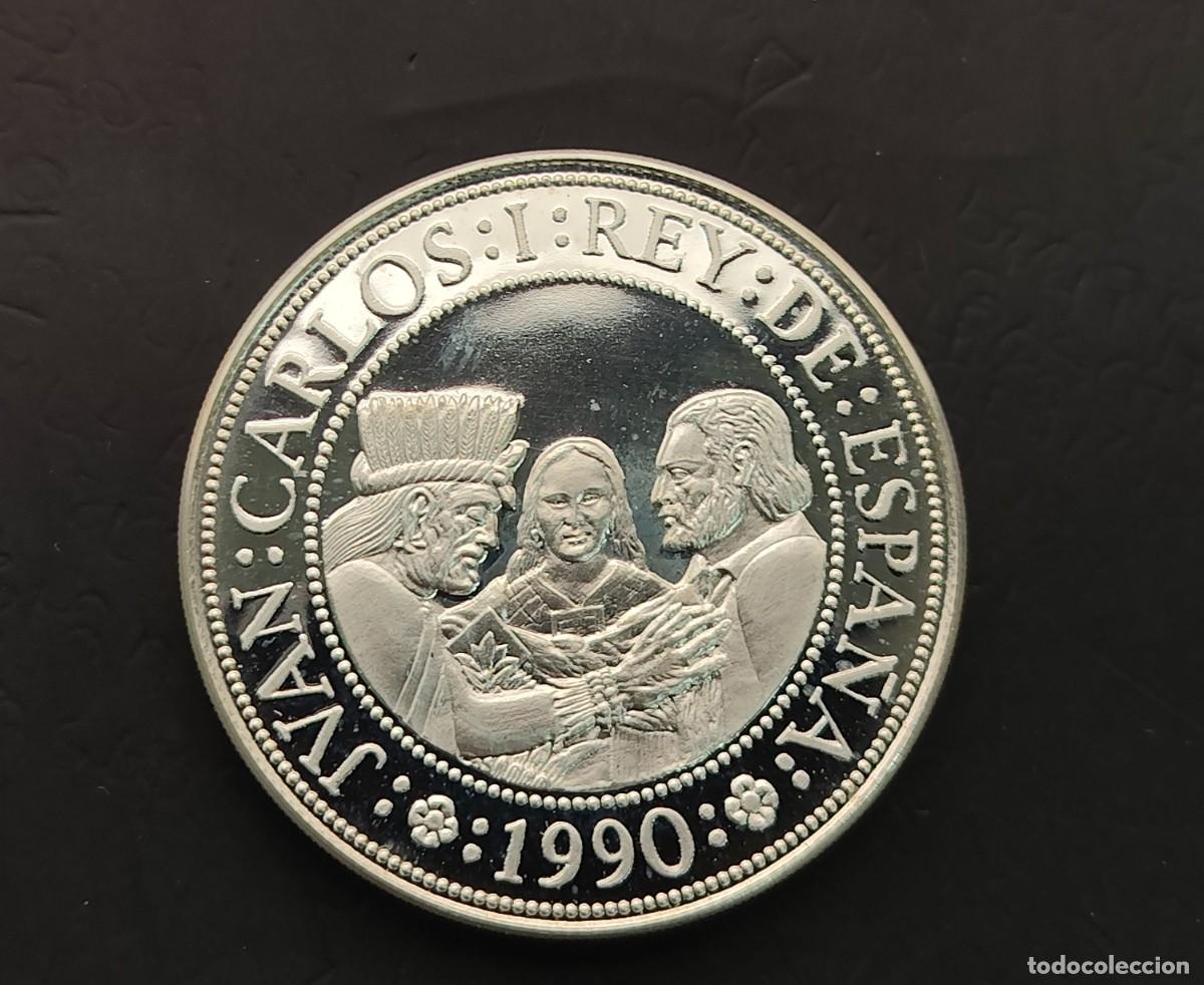 Monedas Juan Carlos I: ESPA&Ntilde;A. A&Ntilde;O 1990. SERIE II. 5.000 PTAS PLATA V CENTENARIO DESCUBRIMIENTO AMERICA. PESO 54 GR