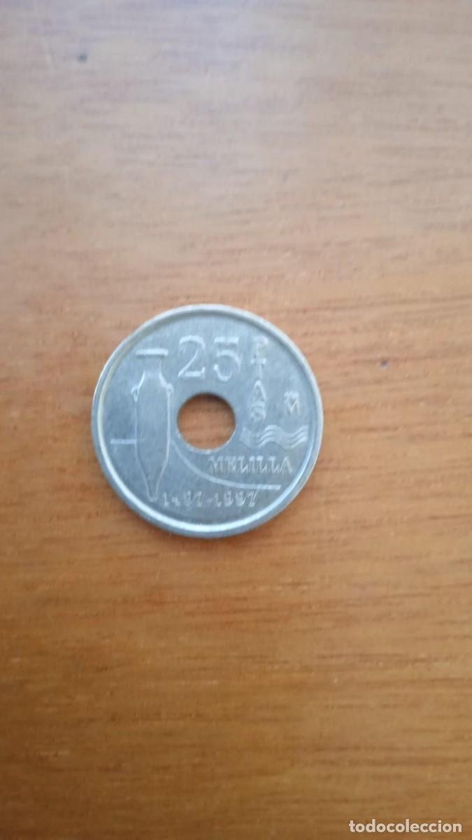 Monedas Juan Carlos I: Moneda de 25 pesetas. 1997. Conmemorativa Melilla 1497-1997.