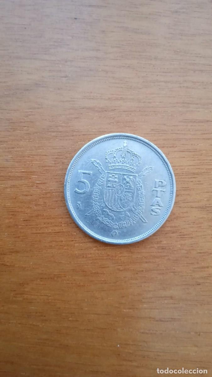 Monedas Juan Carlos I: Moneda de 5 pesetas. Rey Juan Carlos I. 1984.