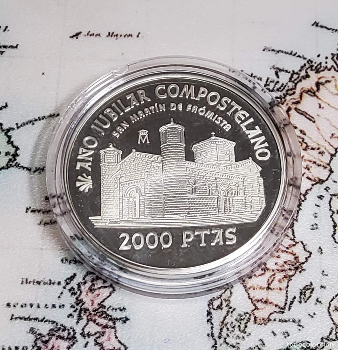 Monedas Juan Carlos I: 2000 pesetas PLATA A&Ntilde;O SANTO COMPOSTELANO 1999.PROOF.