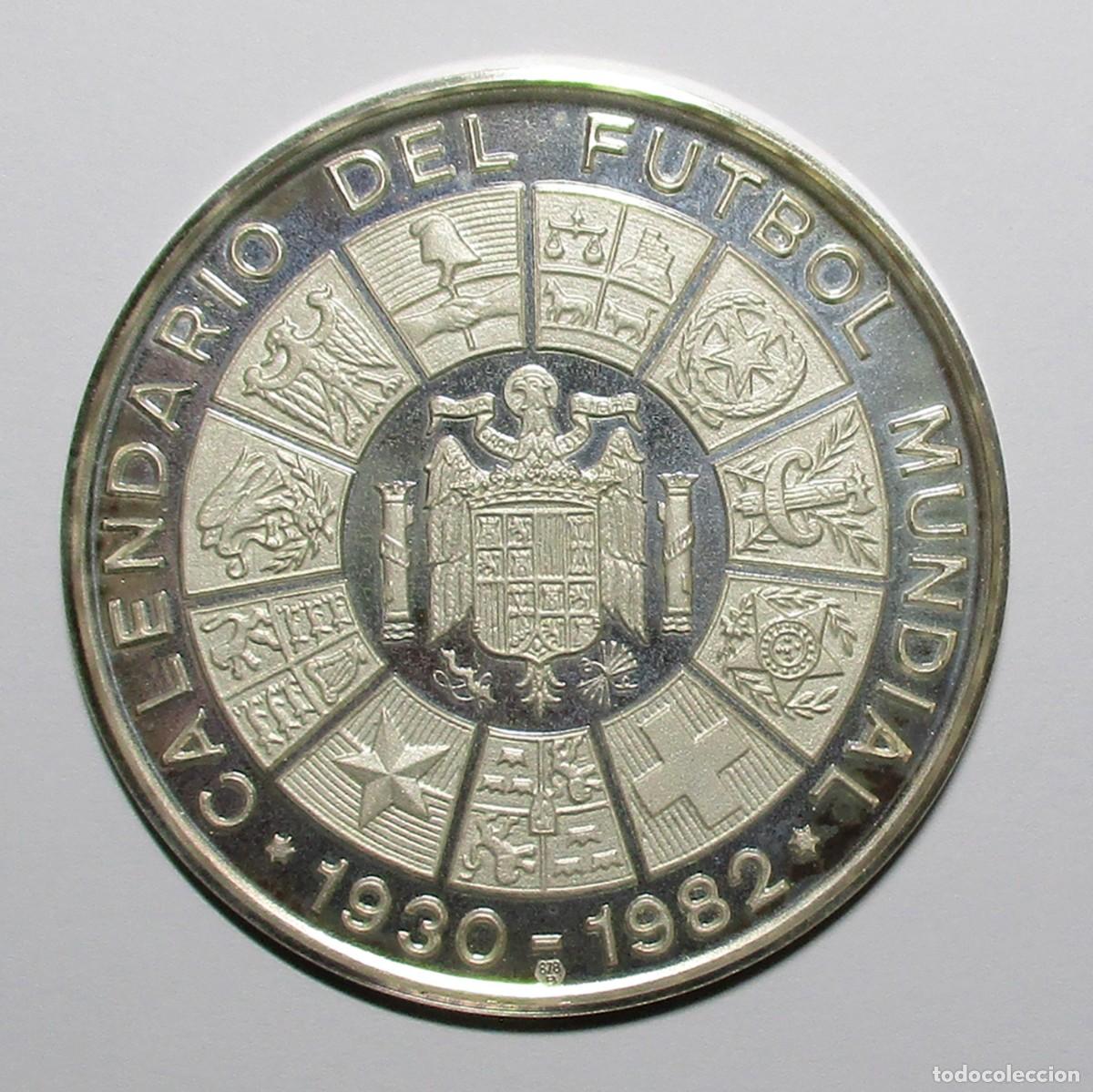 Monedas Juan Carlos I: MEDALLA DE PLATA. CALENDARIO DEL FUTBOL MUNDIAL. MUNDIAL DE FUTBOL ESPA&Ntilde;A 1982. LOTE 5732