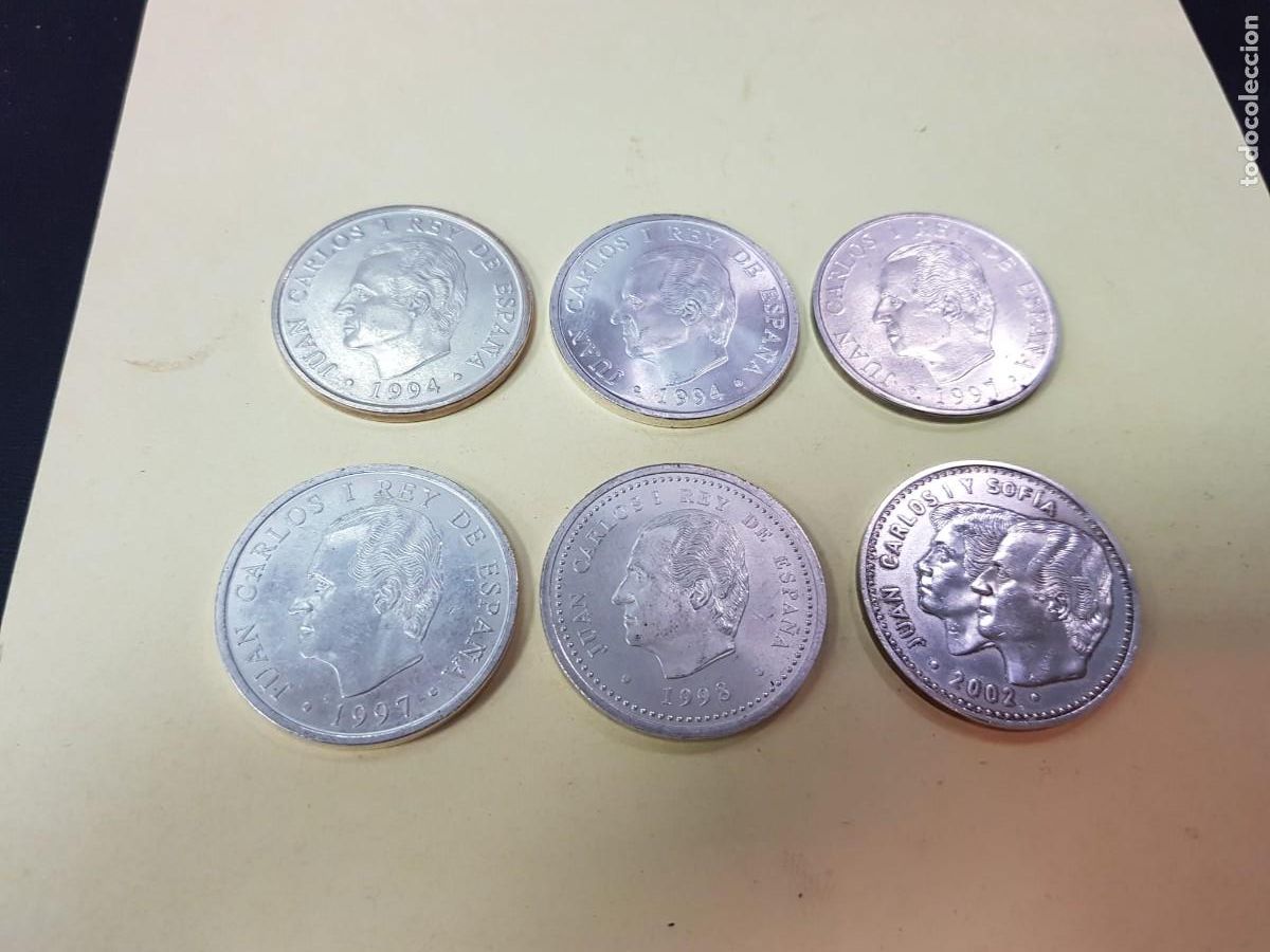 Monedas Juan Carlos I: ESPA&Ntilde;A-JUAN CARLOS-LOTE DE 6 MONEDAS DE 2000 PESETAS Y DE 12 EURO