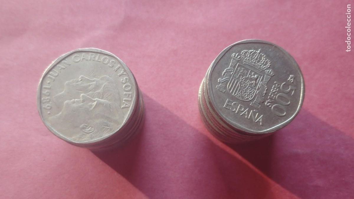 Monedas Juan Carlos I: JUAN CARLOS I.-MONEDAS.-500 PESETAS.-LOTE DE 20 MONEDAS.-A&Ntilde;OS 80.