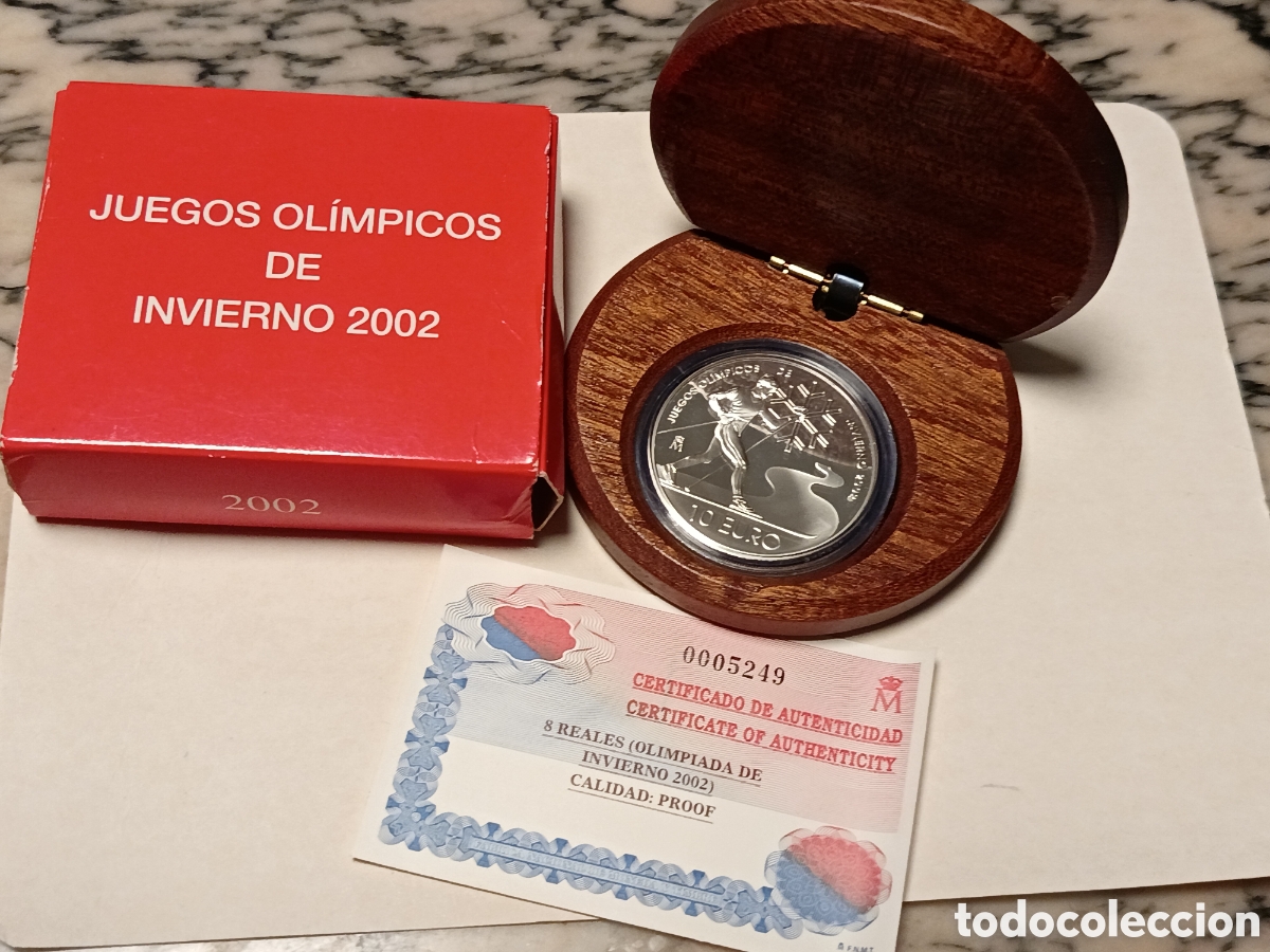Monedas Juan Carlos I: 10 EUROS DE PLATA 2002, JUEGOS DE INVIERNO, PROOF .