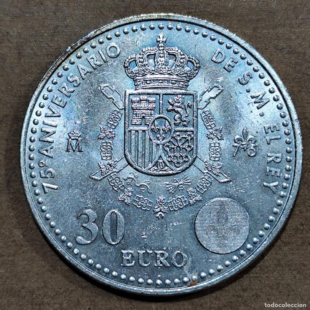 Monedas Juan Carlos I: MONEDA PLATA - 30 EUROS 75 ANIVERSARIO DE SU MAJESTAD EL REY JUAN CARLOS I 2013 - 30&euro; - OPORTUNIDAD