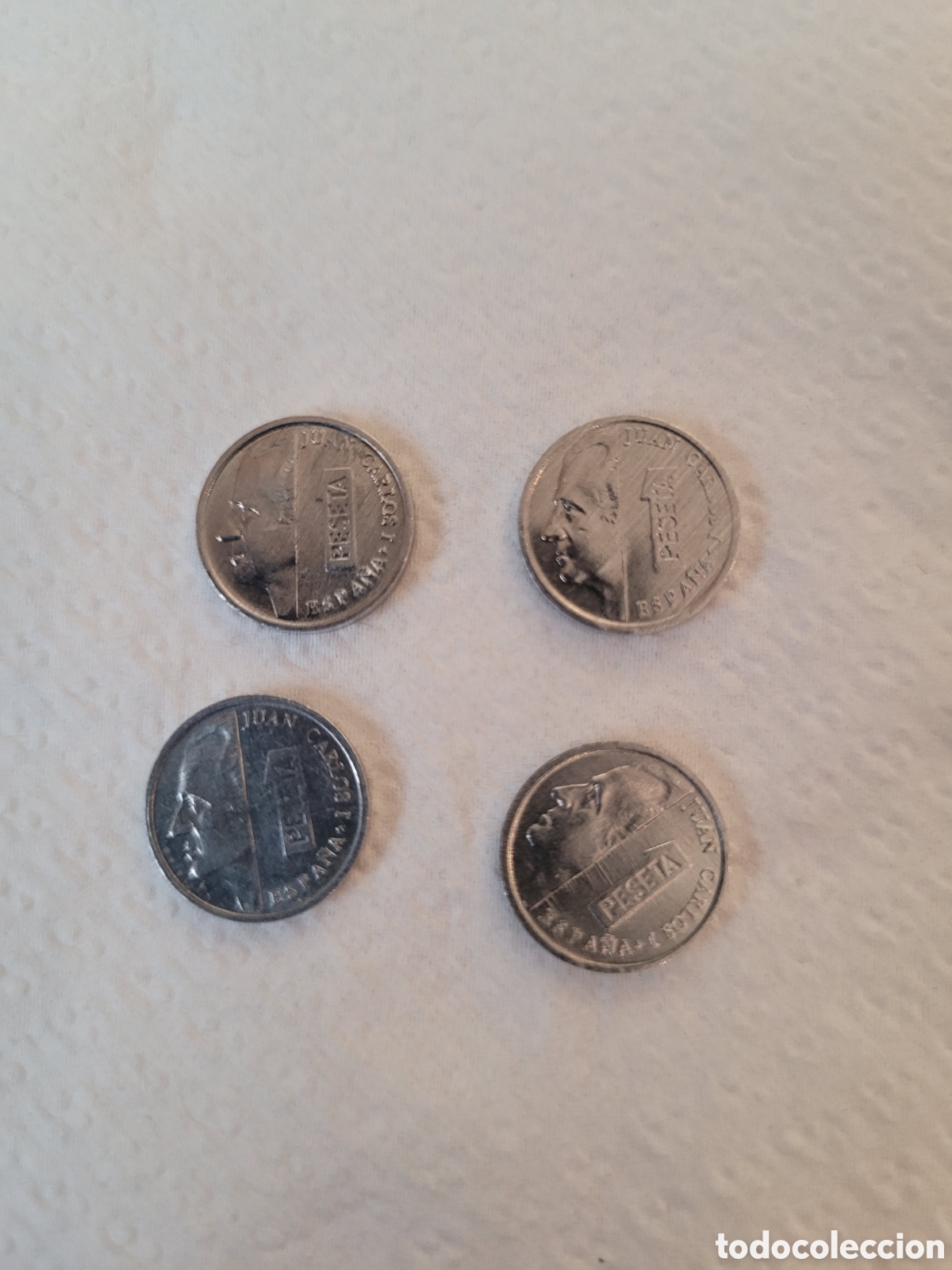 Monedas Juan Carlos I: 4 MONEDAS DE 1 PESETA, 2001