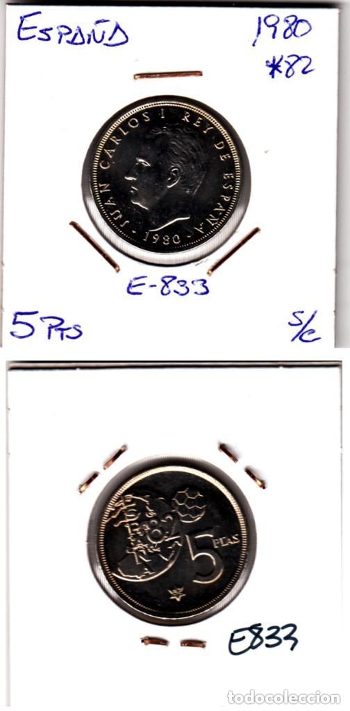 Monedas Juan Carlos I: E0833 MONEDA ESPA&Ntilde;A JUAN CARLOS 5 PESETAS 1980 ESTRELLA 82