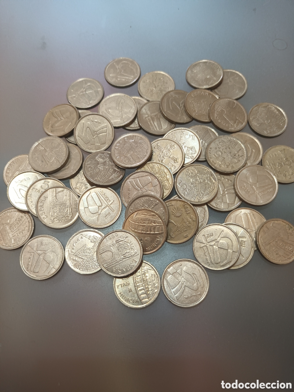 Monedas Juan Carlos I: LOTE DE 50 MONEDAS DE 5 PESETAS DEL REY DISTINTAS FECHAS CONMEMORATIVAS