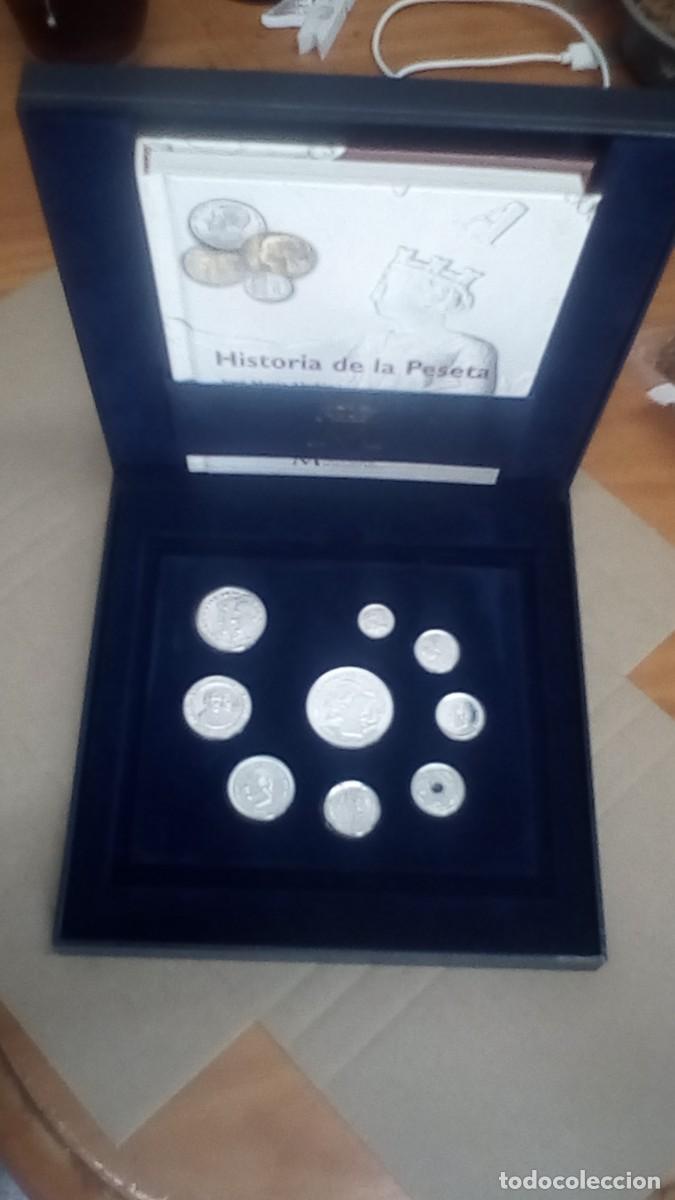Monedas Juan Carlos I: Estuche 2001 . Las &uacute;ltimas pesetas en plata. Espa&ntilde;a. Serie de 9 valores