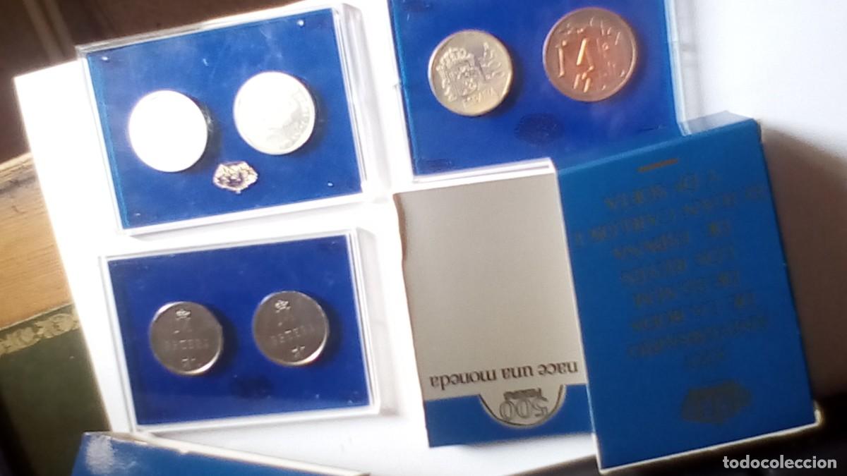 Monedas Juan Carlos I: Estuche - 500 pesetas y Pruebas - XXV Aniversario Boda SSMM Reyes de Espa&ntilde;a - 1987 FNMT Plata