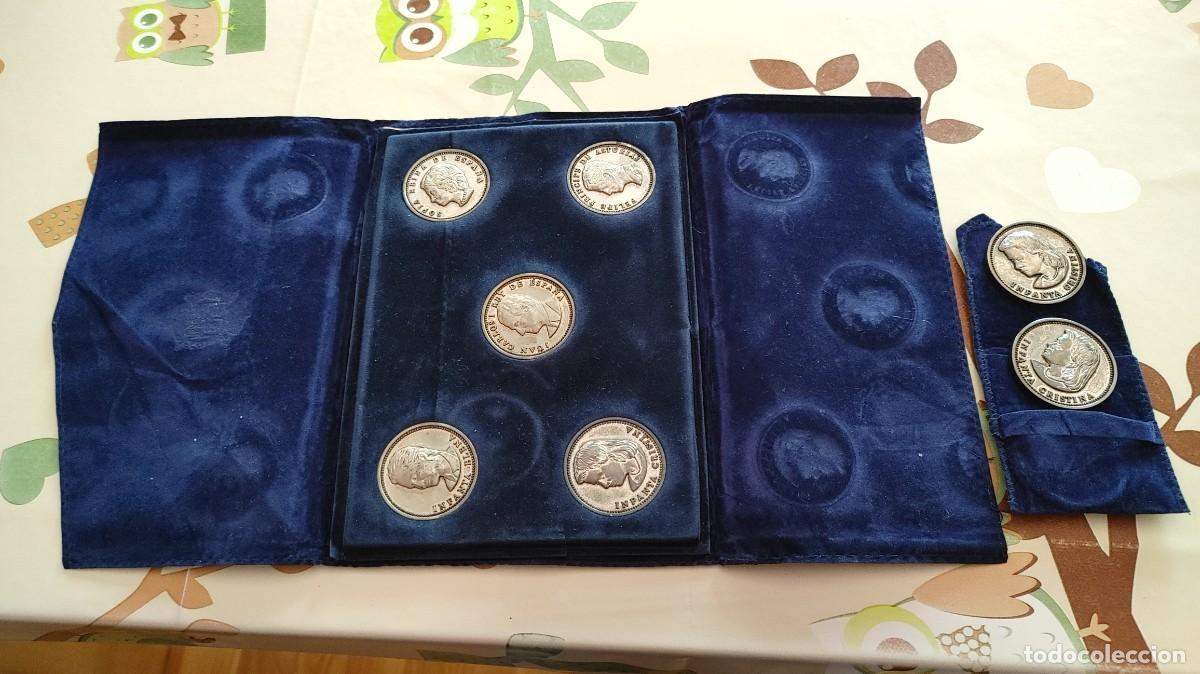 Monedas Juan Carlos I: ESTUCHE CON MONEDAS DE LA FAMILIA REAL JUAN CARLOS I SOFIA FELIPE E INFANTAS-SON 7 PIEZAS