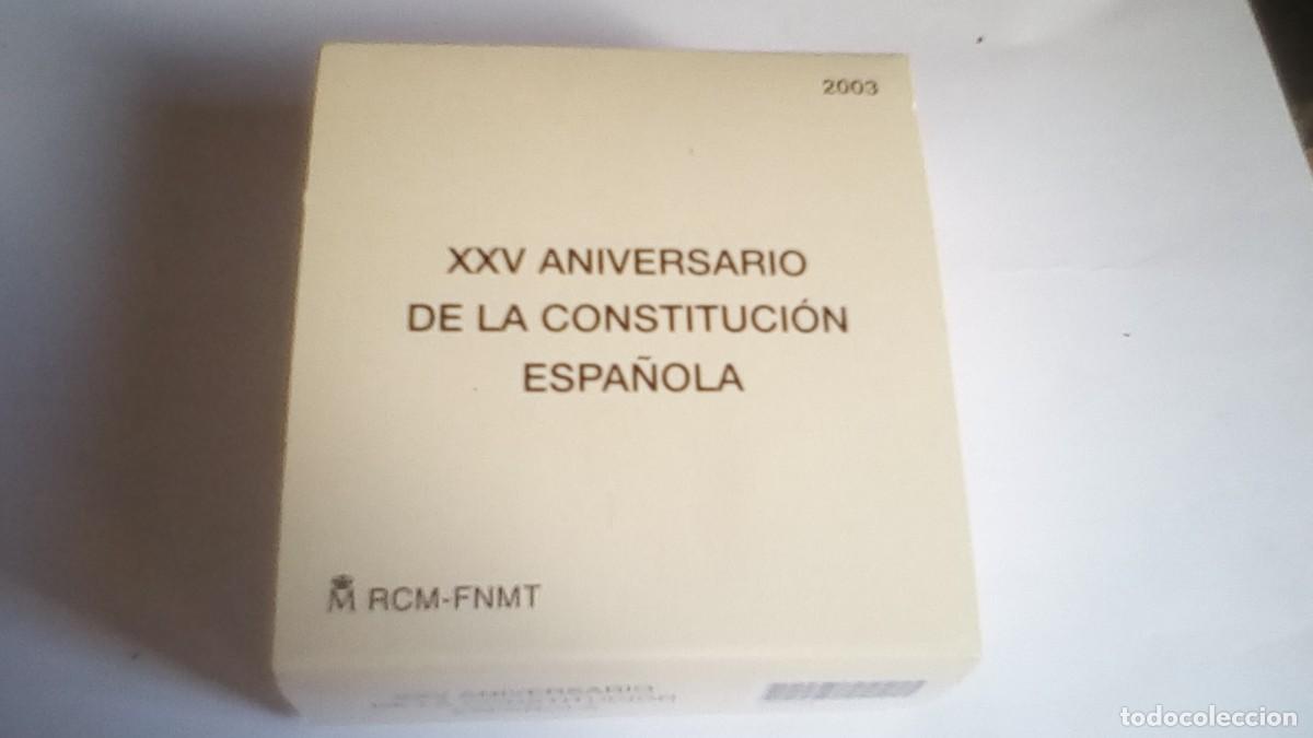 Monedas Juan Carlos I: 10 EUROS PLATA 2003 . XXV Aniversario Constitucion Espa&ntilde;ola
