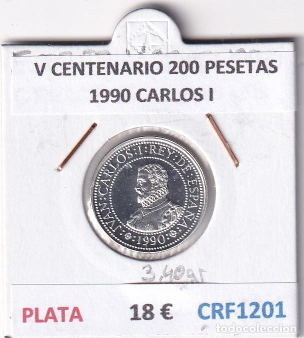 Monedas Juan Carlos I: CRF1201 MONEDA ESPA&Ntilde;A V CENTENARIO 200 PESETAS 1990 CARLOS I PLATA
