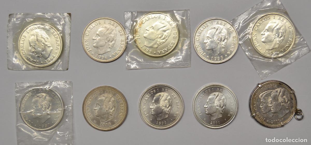 Monedas Juan Carlos I: JUAN CARLOS I - LOTE DE 10 MONEDAS DE 2000 PESETAS DE PLATA DE VARIOS A&Ntilde;OS. LOTE 5733