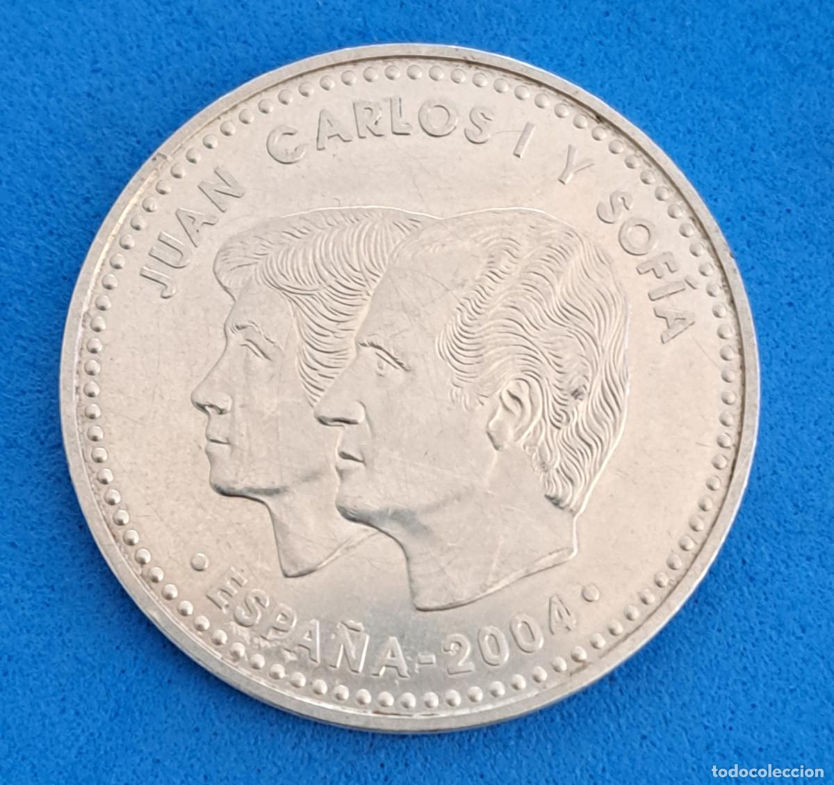 Monedas Juan Carlos I: MONEDA DE PLATA - JUAN CARLOS I SOFIA - A&Ntilde;O 2004 - REVERSO FELIPE Y LETIZIA - 22-V-2004