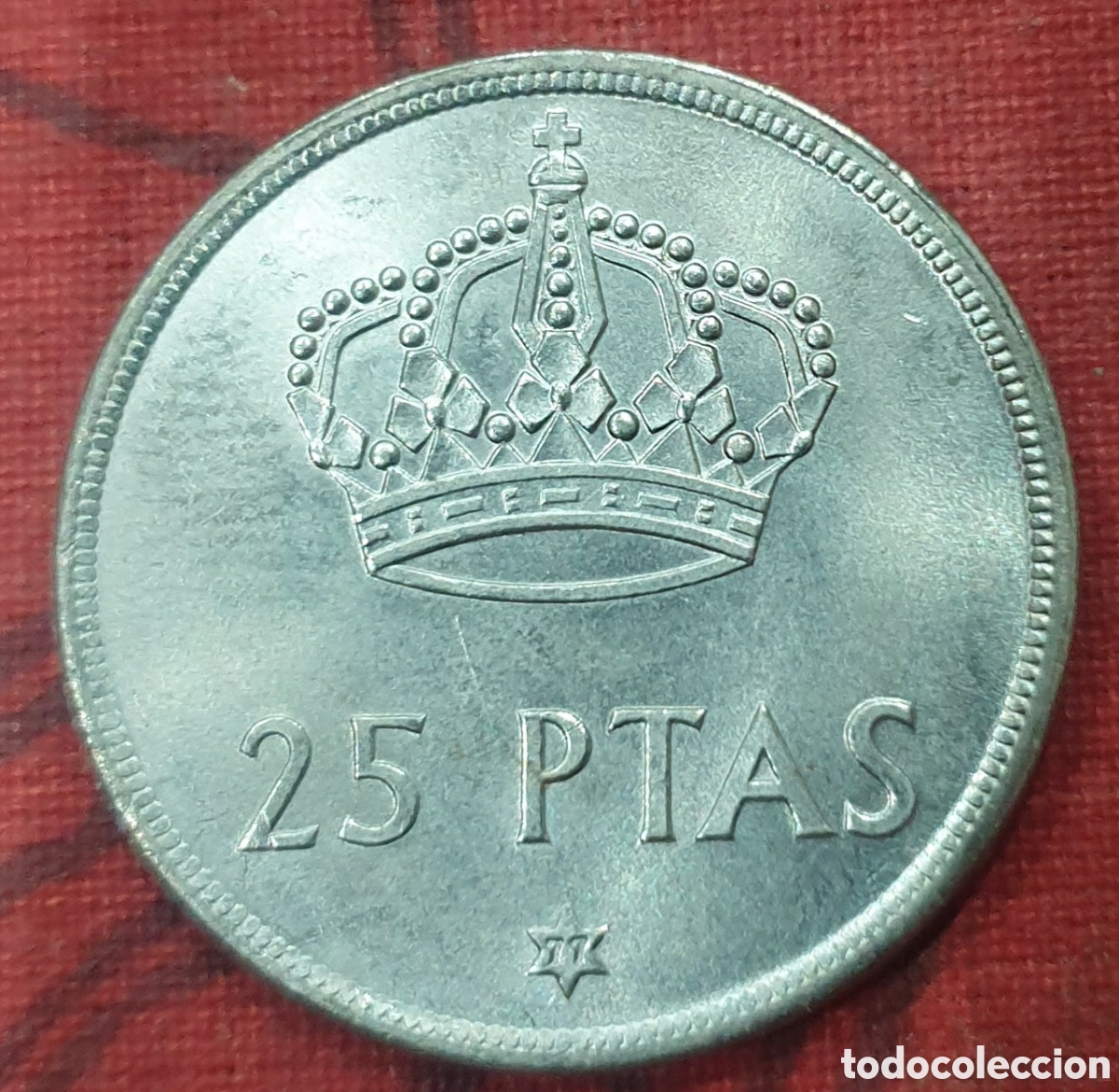 Monedas Juan Carlos I: Moneda de 25 pesetas estrella 77