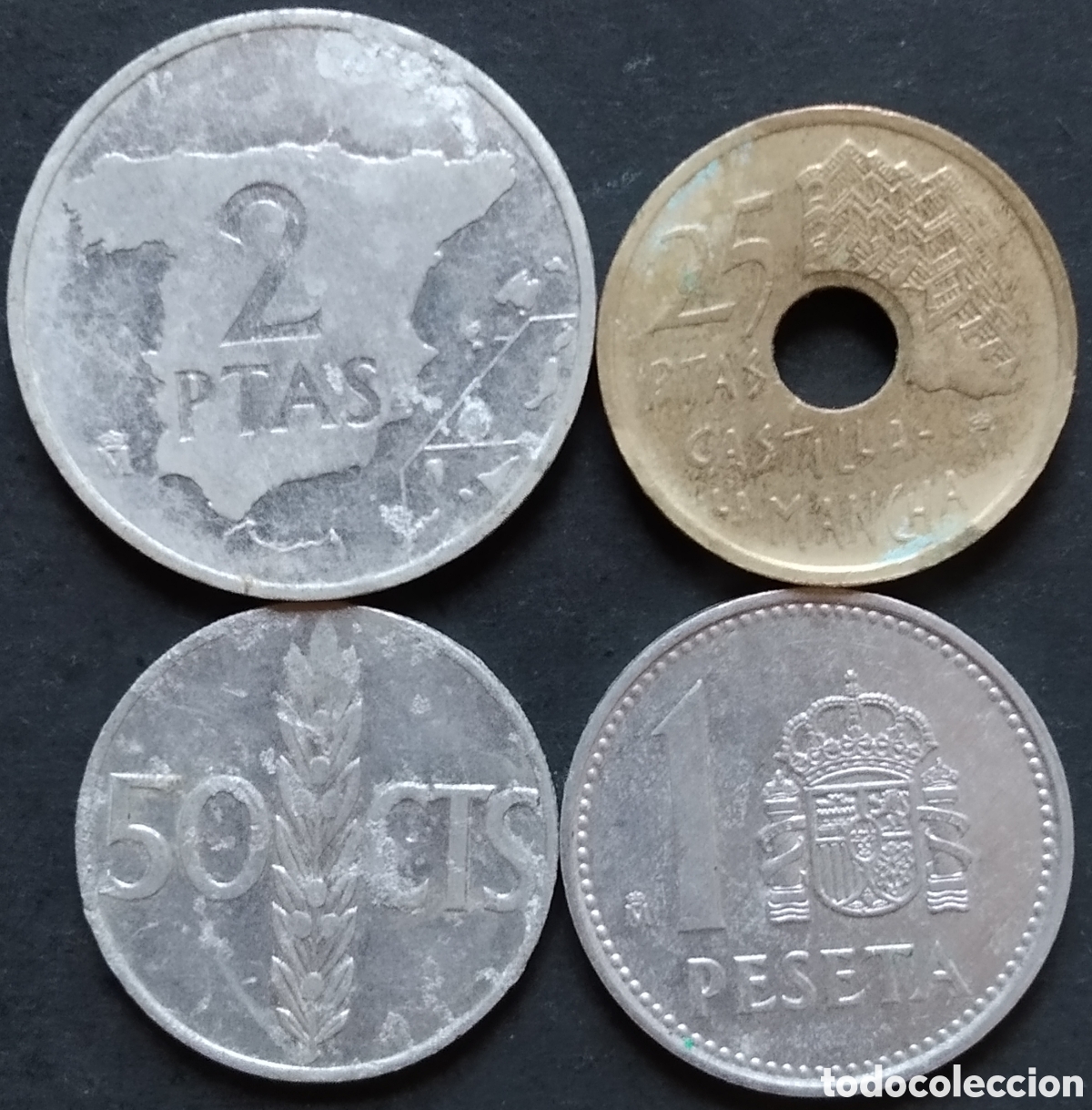 Monedas Juan Carlos I: LOTE MONEDAS N&deg; 0029 - LOTE DE 4 MONEDAS DIFERENTES ESPA&Ntilde;A