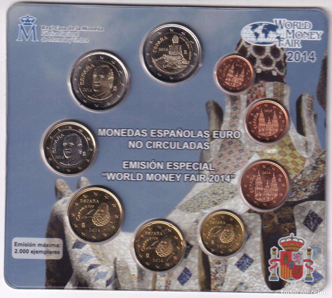 Monedas Juan Carlos I: SET Oficial ESPA&Ntilde;A World money Fair Berlin 2014 - Coleccion del Euro