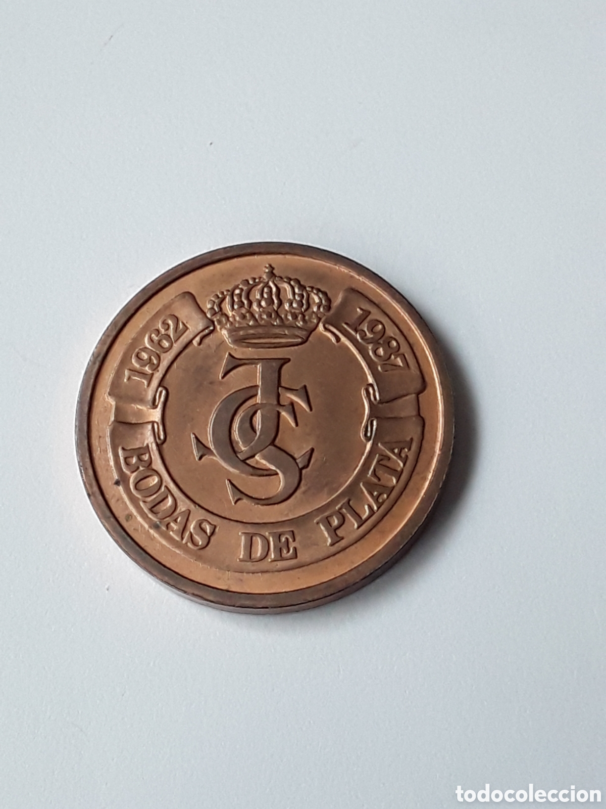 Monedas Juan Carlos I: MEDALLA BODAS DE PLATA REYES JUAN CARLOS Y SOFIA 1962-1987, CECA DE MADRID.