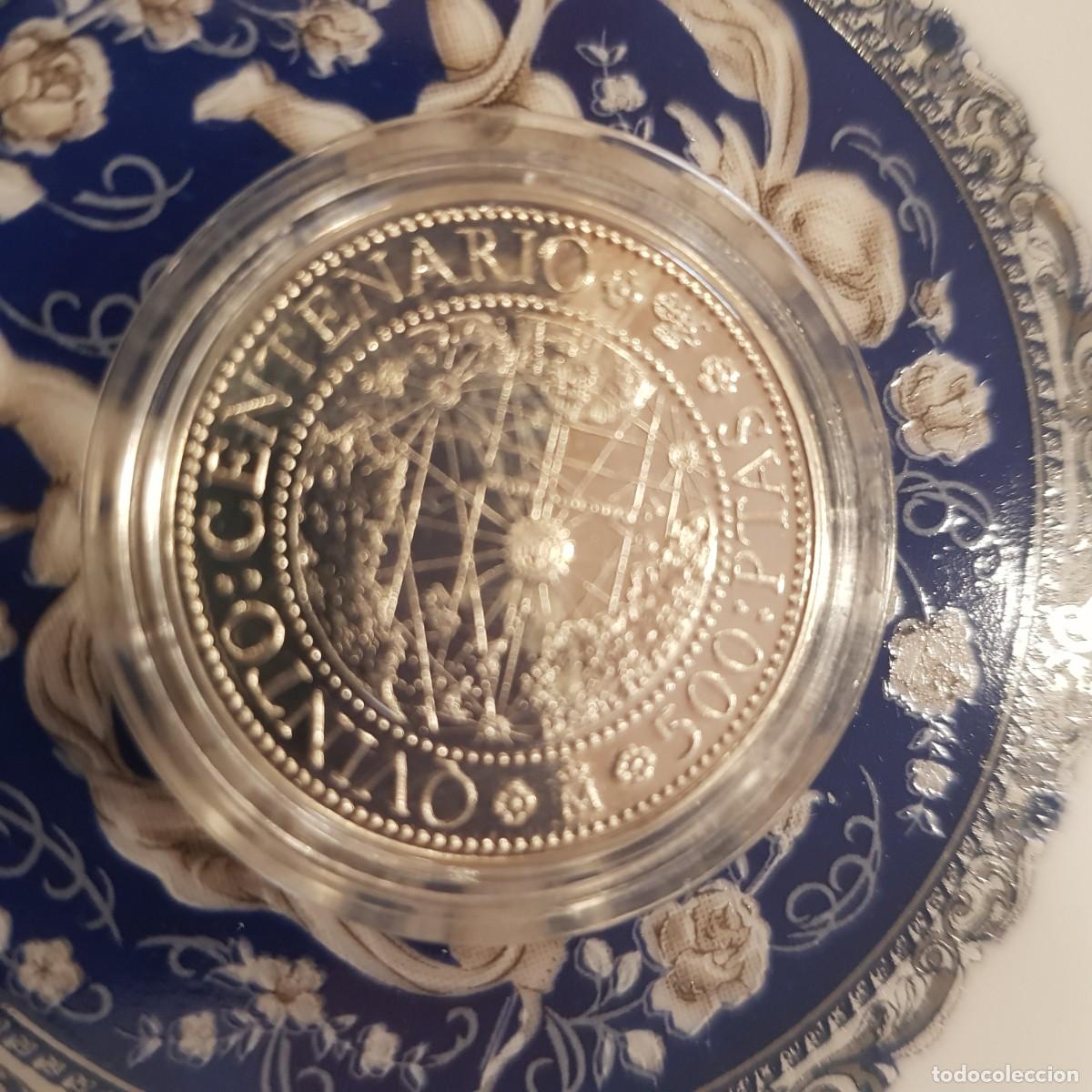 Monedas Juan Carlos I: Moneda 500 Pesetas Plata Quinto Centenario Juan Carlos I Rey de Espa&ntilde;a 1990