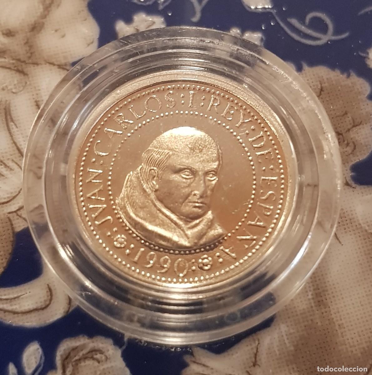 Monedas Juan Carlos I: Moneda 100 Pesetas Plata Quinto Centenario Juan Carlos I Rey de Espa&ntilde;a 1990