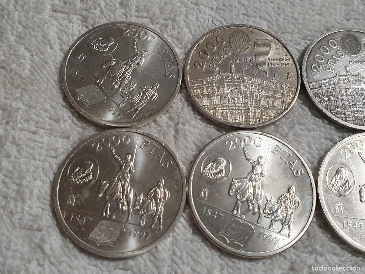 Monedas Juan Carlos I: Lote 8 monedas de 2000 pesetas plata 1997 y 1994