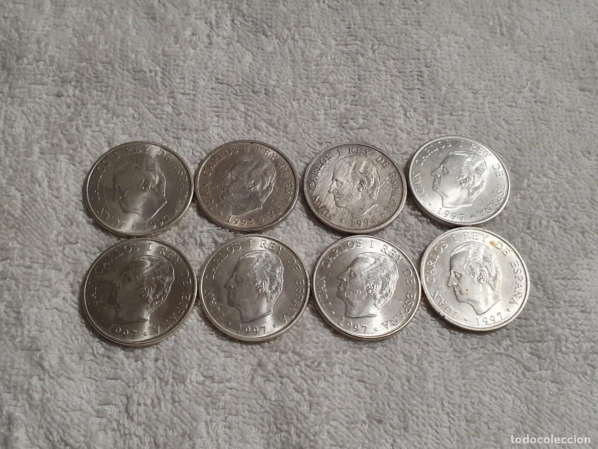 Monedas Juan Carlos I: Lote 8 monedas de 2000 pesetas plata 1997 y 1994