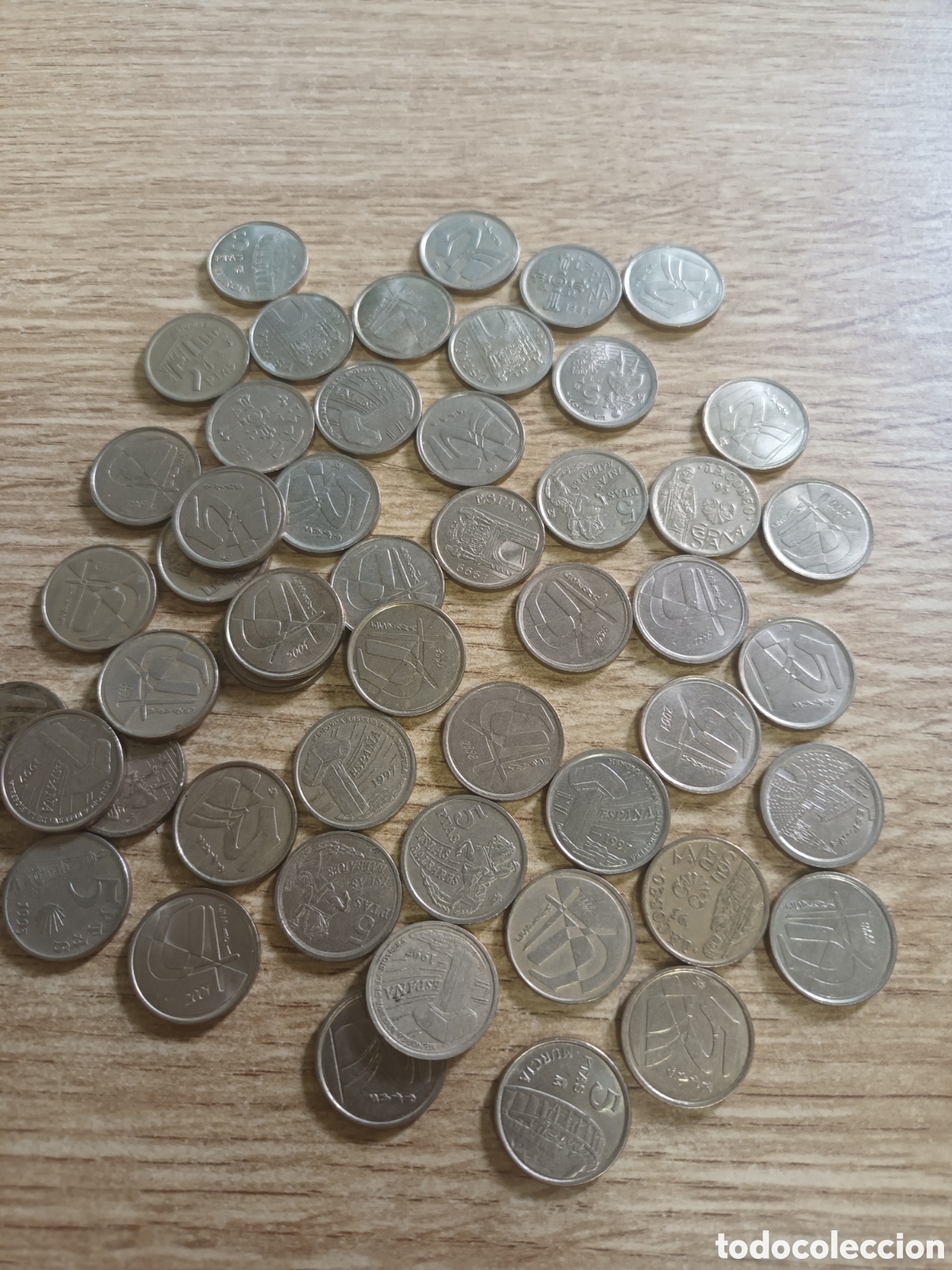 Monedas Juan Carlos I: GRAN LOTE DE 50 MONEDAS DE 5 PESETAS CONMEMORATIVAS DEL REY DISTINTAS FECHAS