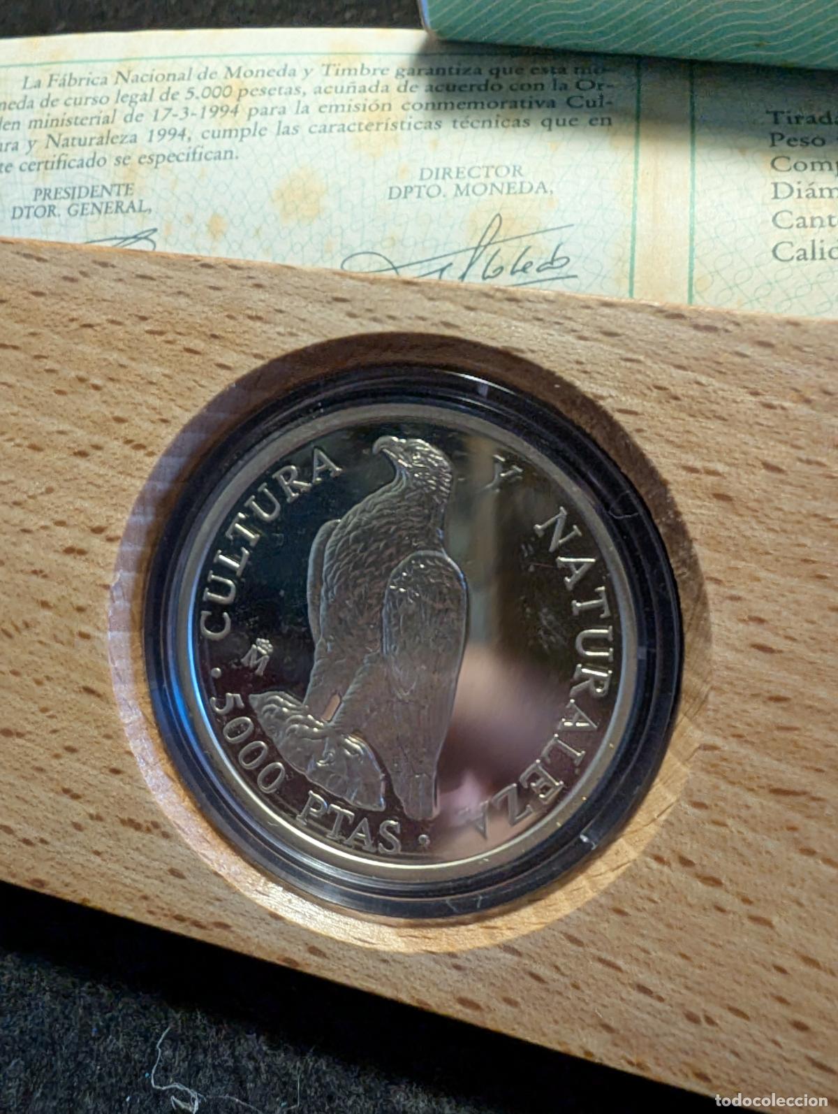 Monedas Juan Carlos I: ESPA&Ntilde;A 1994. CULTURA Y NATURALEZA. 5000 PTAS DE PLATA. 54 gr. 40mm. 925 ml