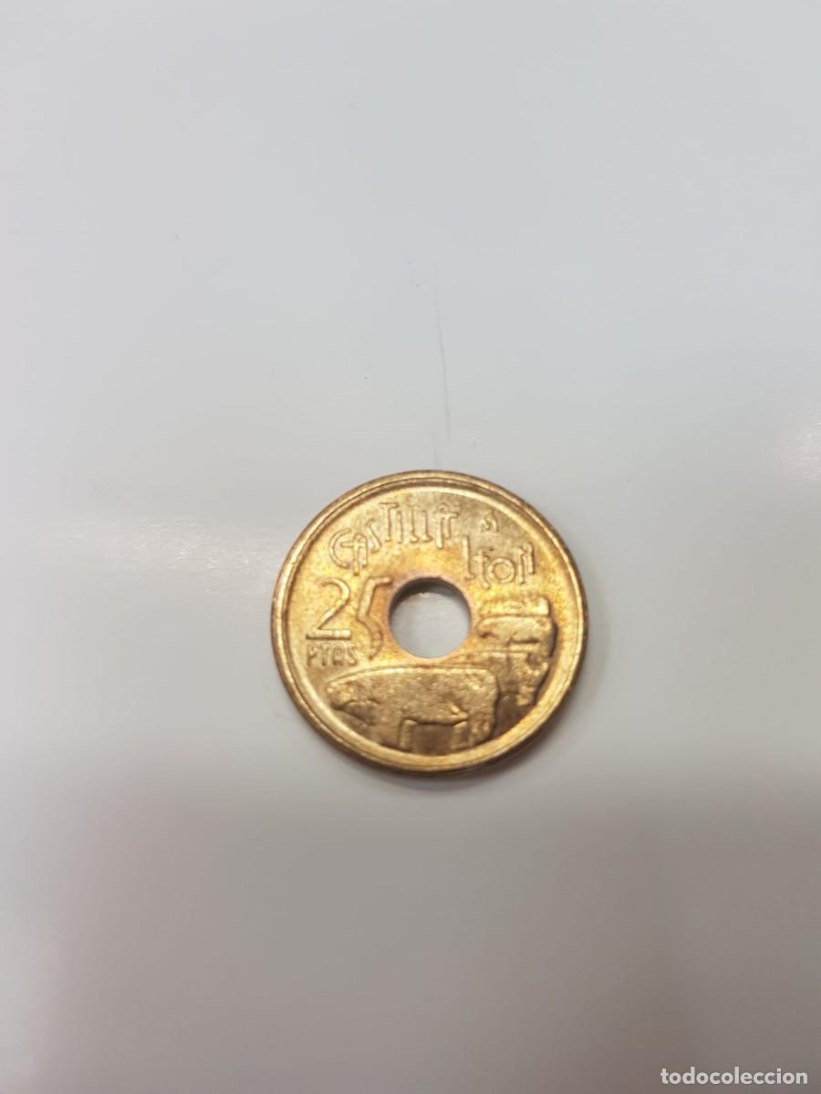 Monedas Juan Carlos I: ESPA&Ntilde;A-JUAN CARLOS-25 PESETAS-1995-CASTILLA LEON- SIN LA Y