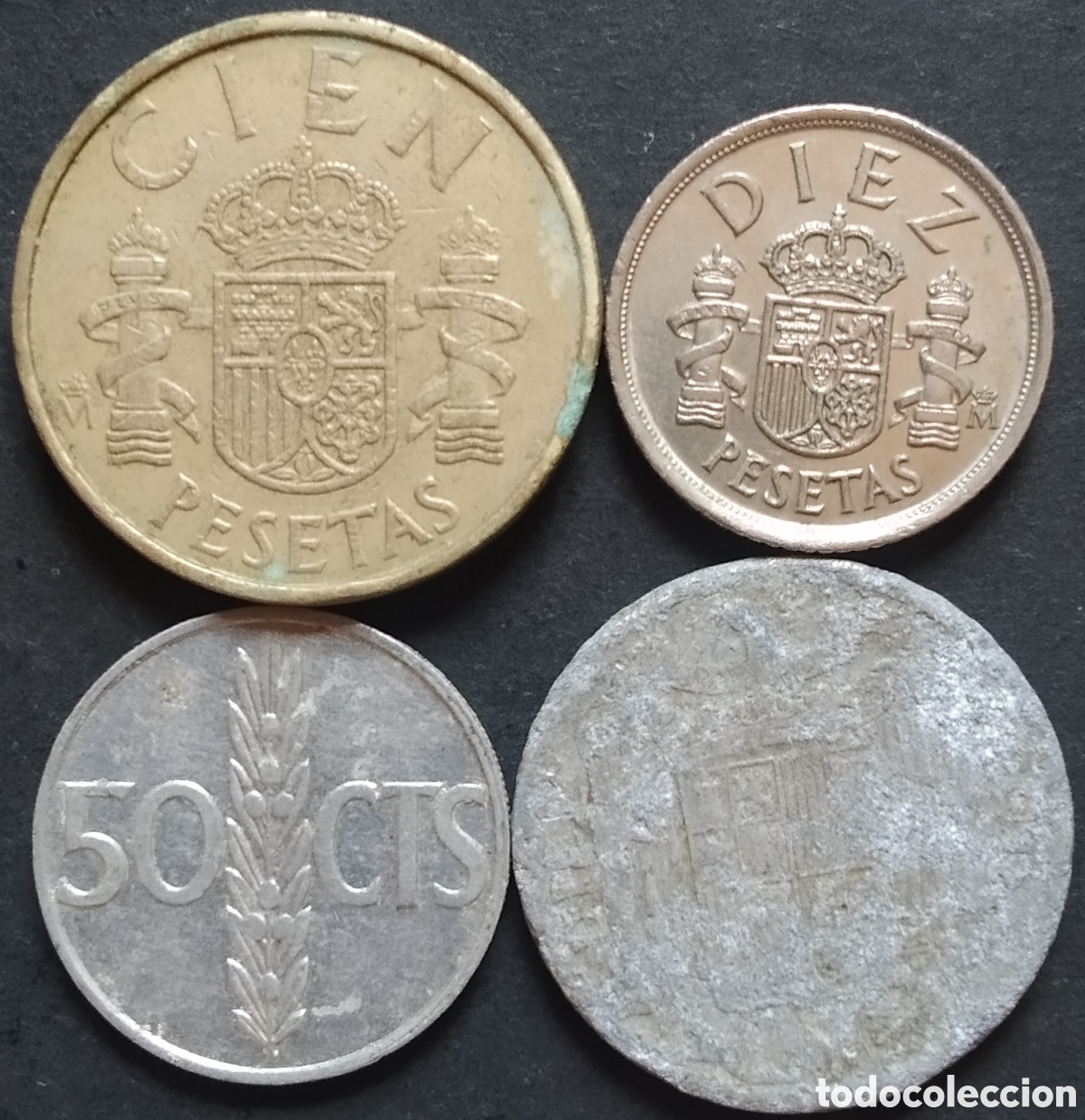 Monedas Juan Carlos I: LOTE MONEDAS N&deg; 0081 - LOTE DE 4 MONEDAS DIFERENTES ESPA&Ntilde;A