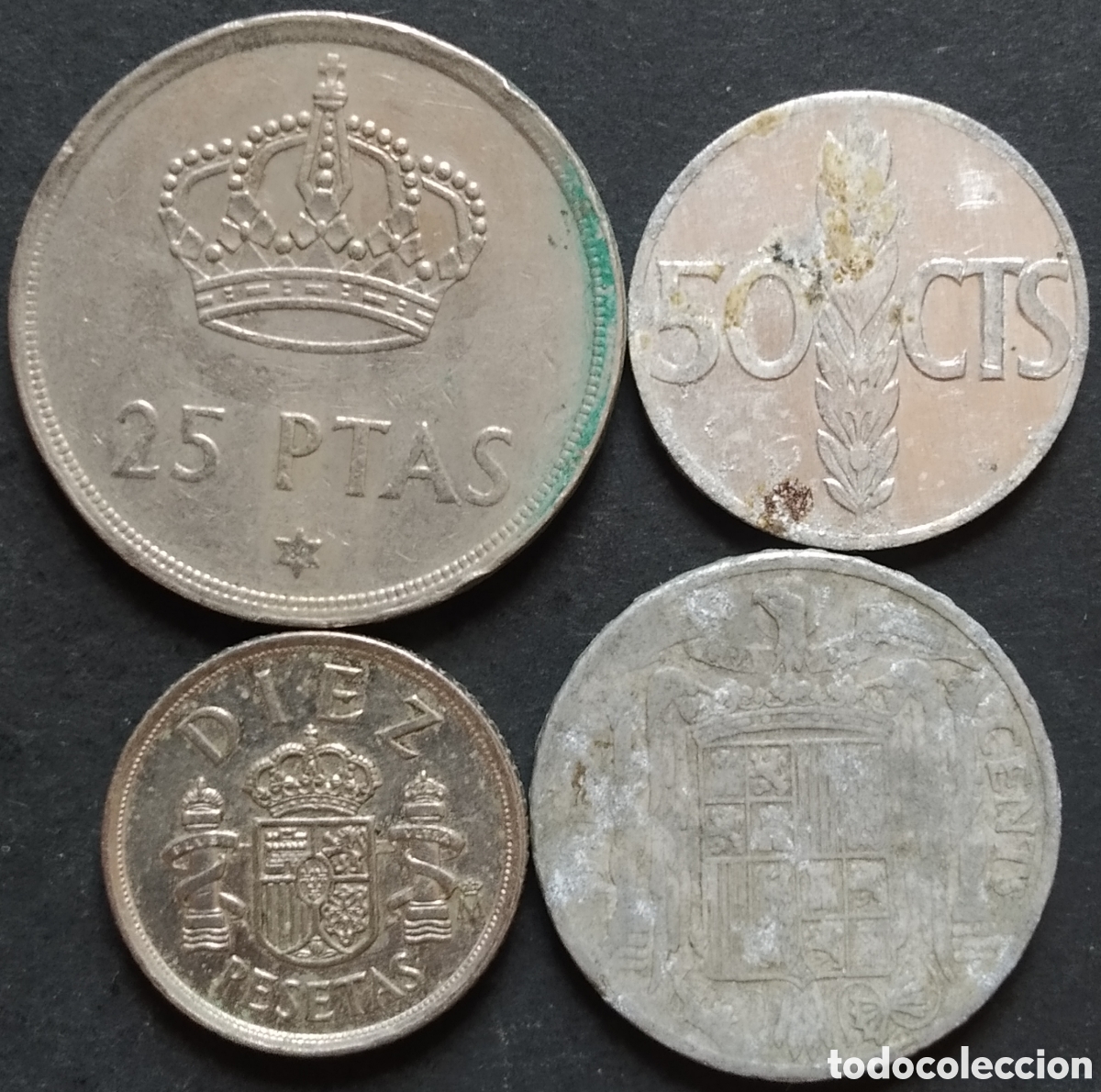 Monedas Juan Carlos I: LOTE MONEDAS N&deg; 0084 - LOTE DE 4 MONEDAS DIFERENTES ESPA&Ntilde;A