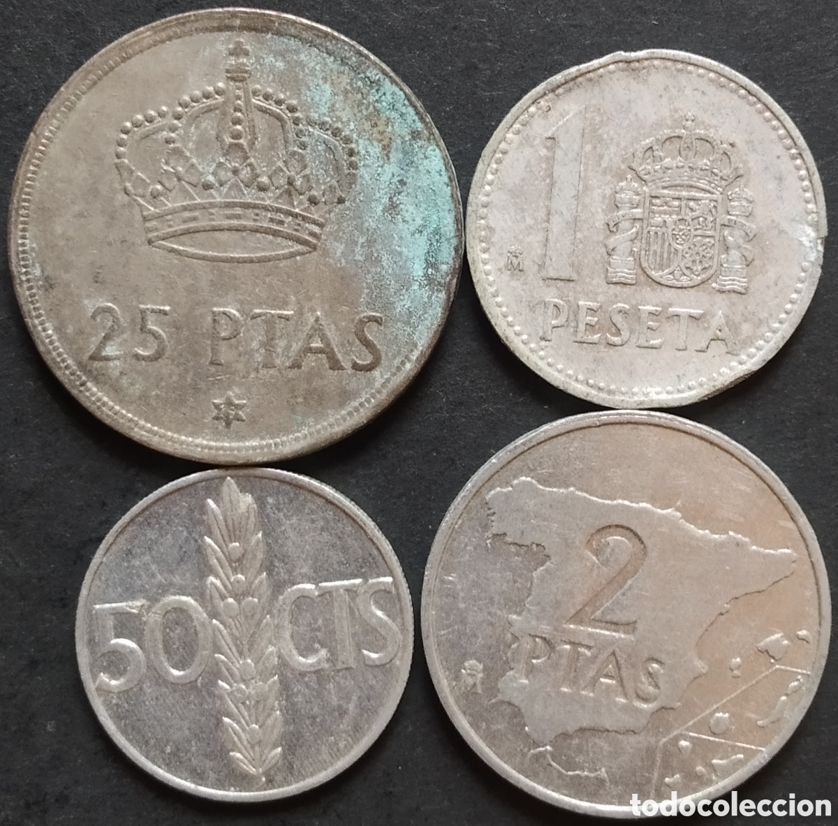 Monedas Juan Carlos I: LOTE MONEDAS N&deg; 0085 - LOTE DE 4 MONEDAS DIFERENTES ESPA&Ntilde;A