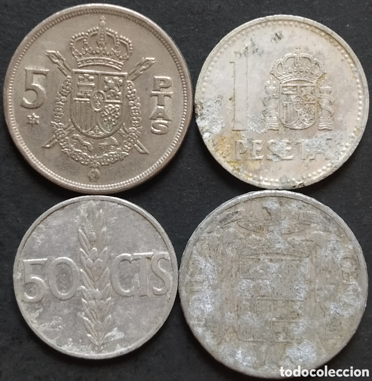Monedas Juan Carlos I: LOTE MONEDAS N&deg; 0141 - LOTE DE 4 MONEDAS DIFERENTES ESPA&Ntilde;A