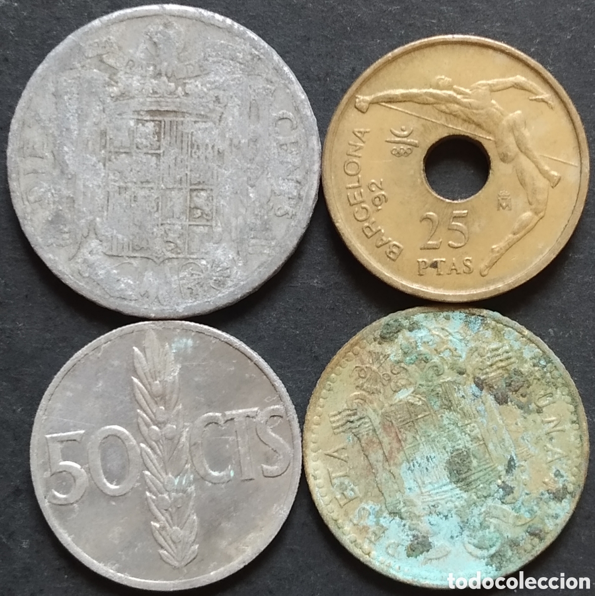 Monedas Juan Carlos I: LOTE MONEDAS N&deg; 0151 - LOTE DE 4 MONEDAS DIFERENTES ESPA&Ntilde;A
