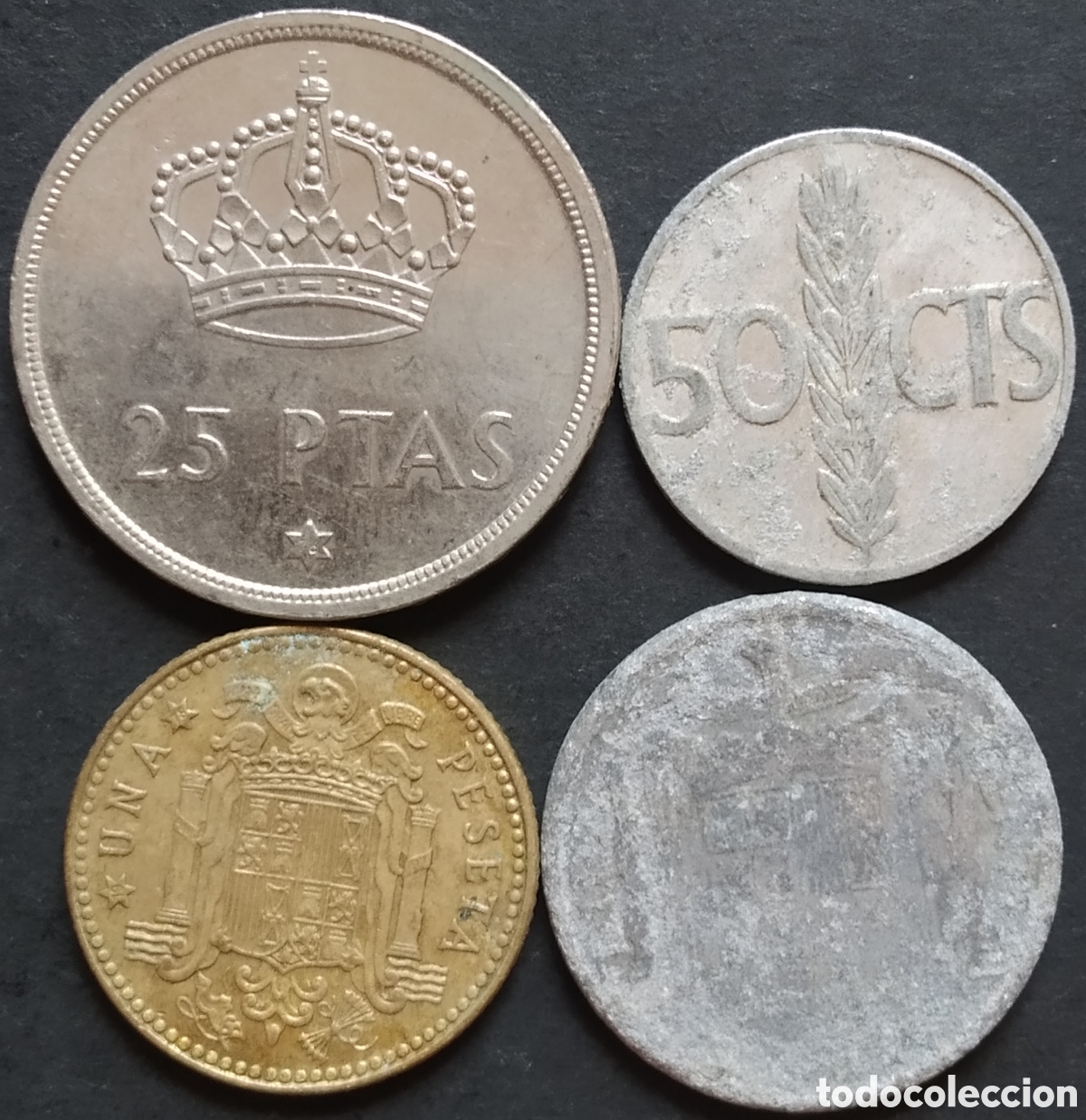 Monedas Juan Carlos I: LOTE MONEDAS N&deg; 0164 - LOTE DE 4 MONEDAS DIFERENTES ESPA&Ntilde;A