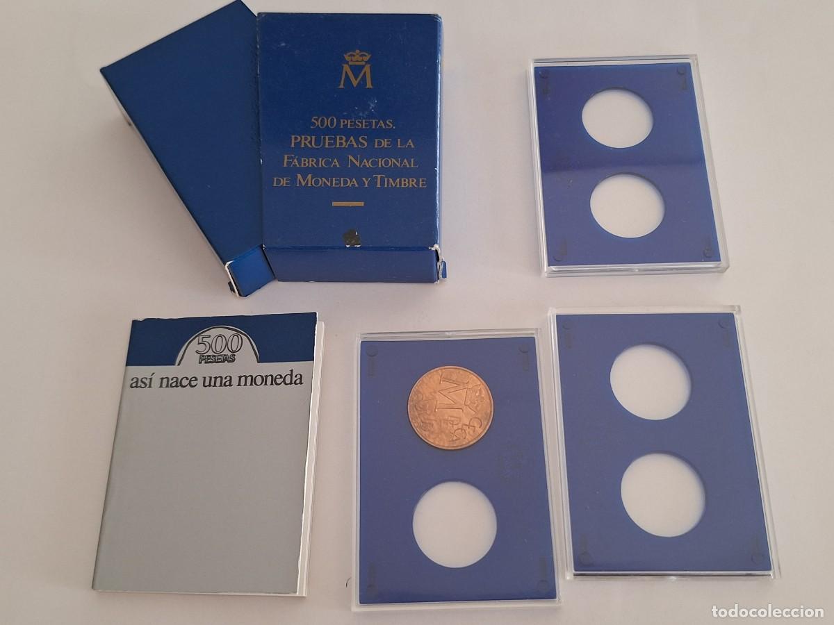 Monedas Juan Carlos I: CAJA ESTUCHE PRUEBAS FABRICA NACIONAL MONEDA TIMBRE LIBRO ASI NACE UNA MONEDA RV