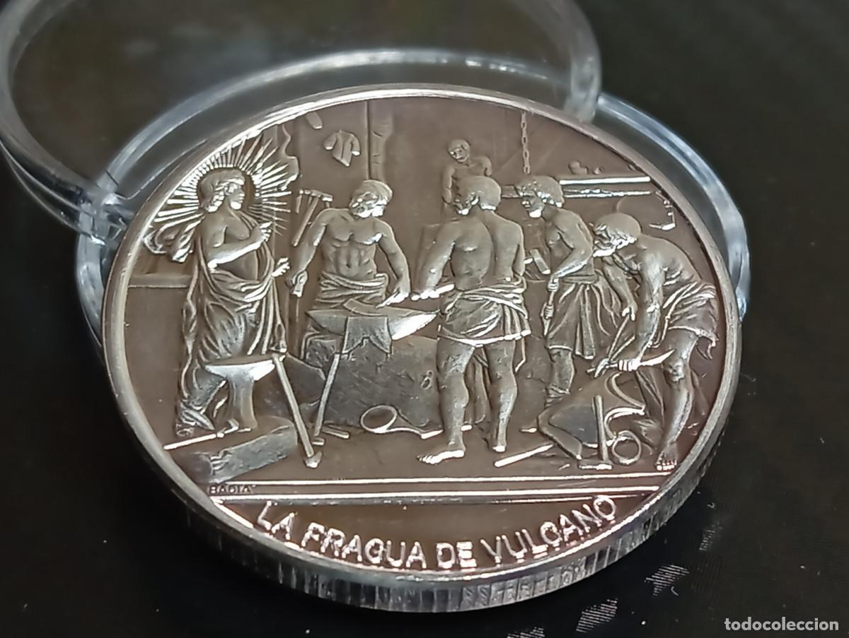 Monedas Juan Carlos I: Medalla moneda Diego Velazquez &rdquo;La Fragua de Vulcano&rdquo; 1 onza de plata 999
