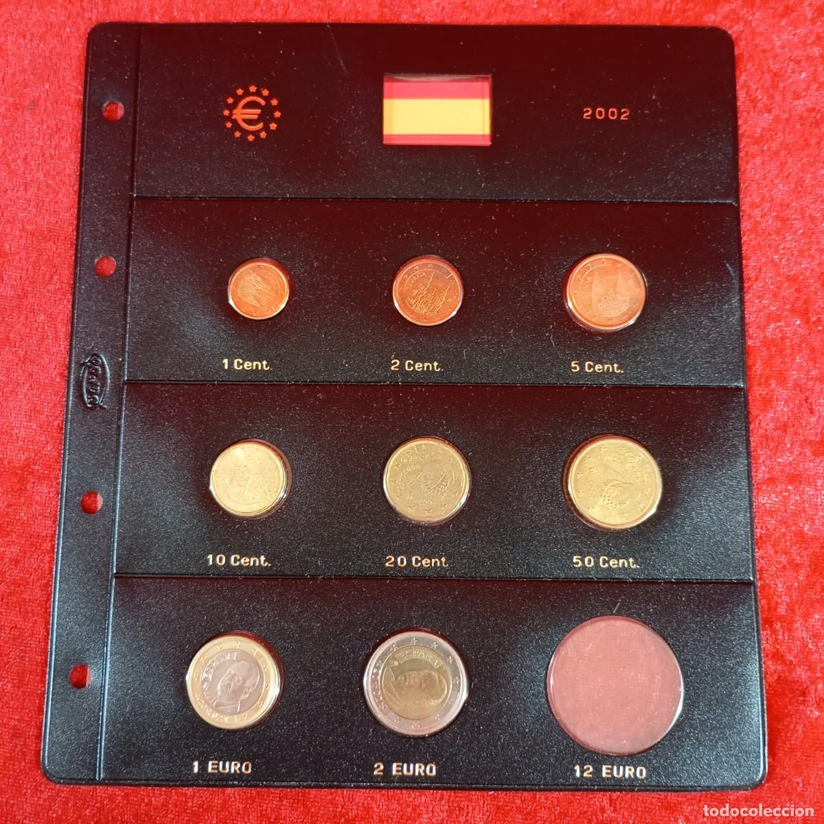 Monedas Juan Carlos I: HOJA MONEDAS ESPA&Ntilde;A - PARDO - EUROS - A&Ntilde;O 2002 - COMPLETA A FALTA DE MONEDA 12 EUROS / 4233