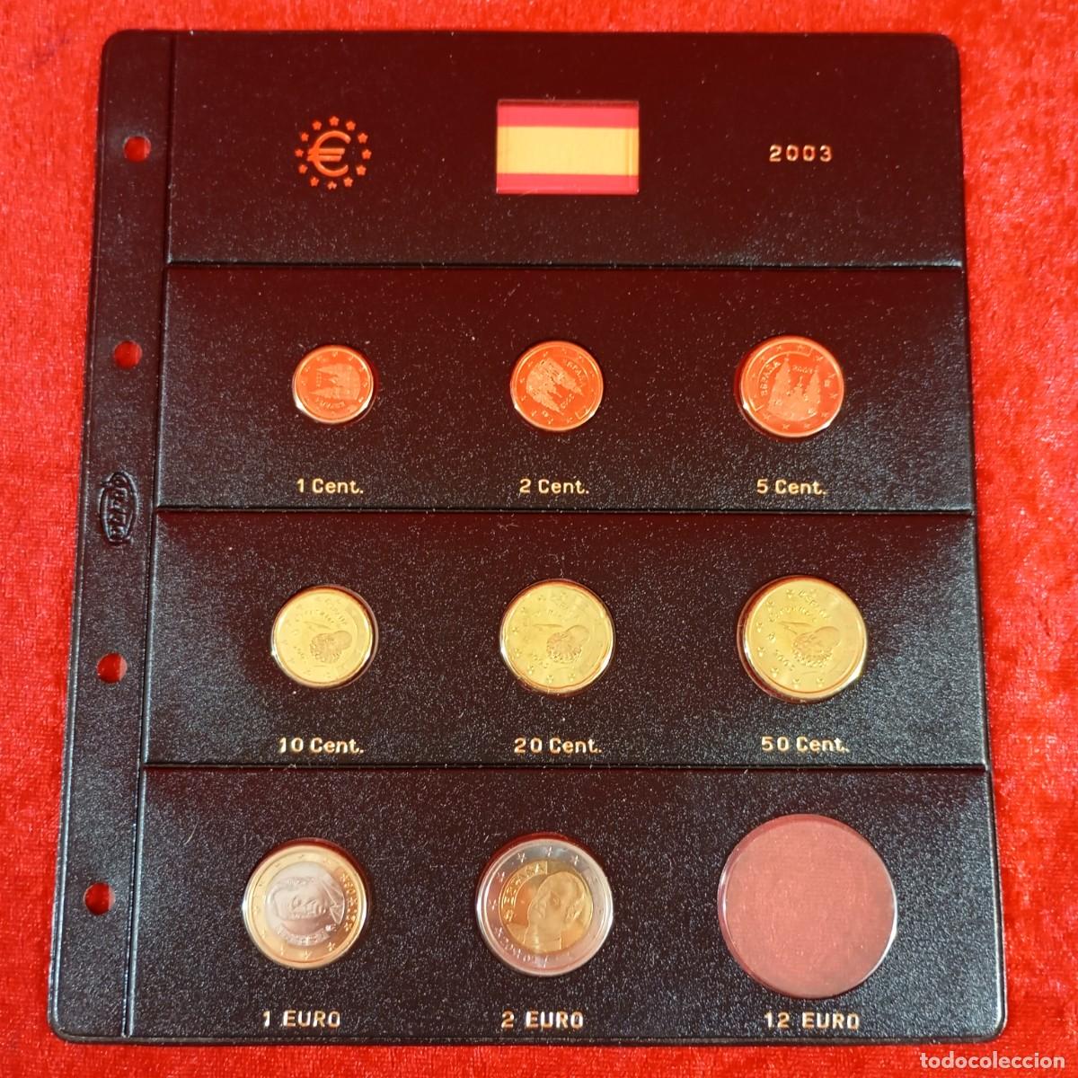 Monedas Juan Carlos I: HOJA MONEDAS ESPA&Ntilde;A - PARDO - EUROS - A&Ntilde;O 2003 - COMPLETA A FALTA DE MONEDA 12 EUROS / 4234