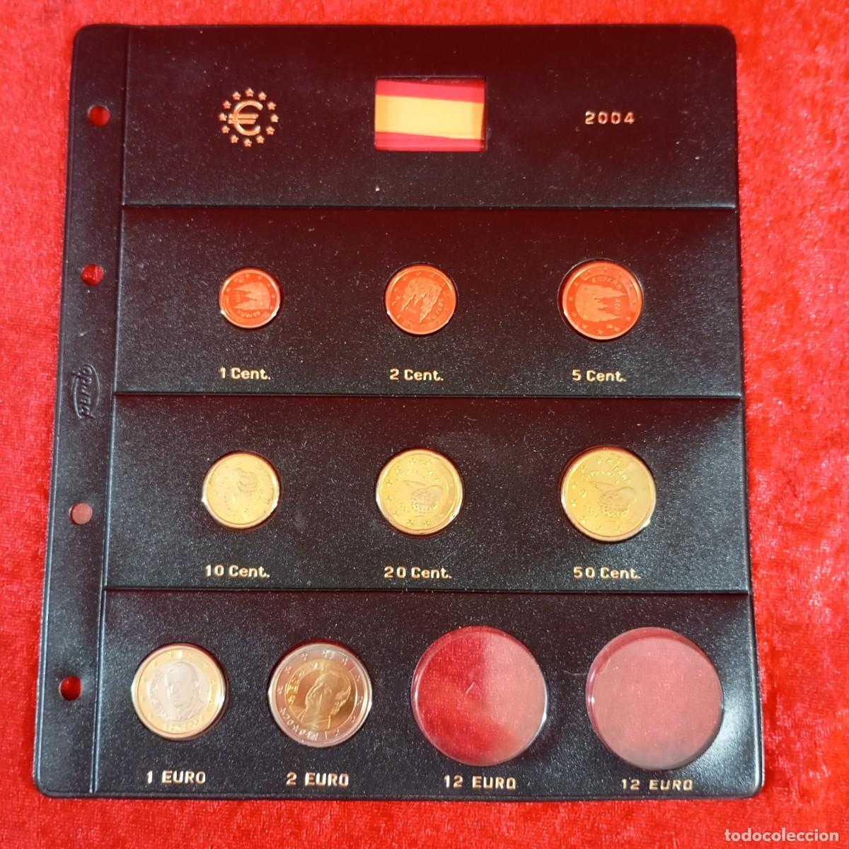 Monedas Juan Carlos I: HOJA MONEDAS ESPA&Ntilde;A - PARDO - EUROS - A&Ntilde;O 2004 - COMPLETA A FALTA DE MONEDAS 12 EUROS / 4237