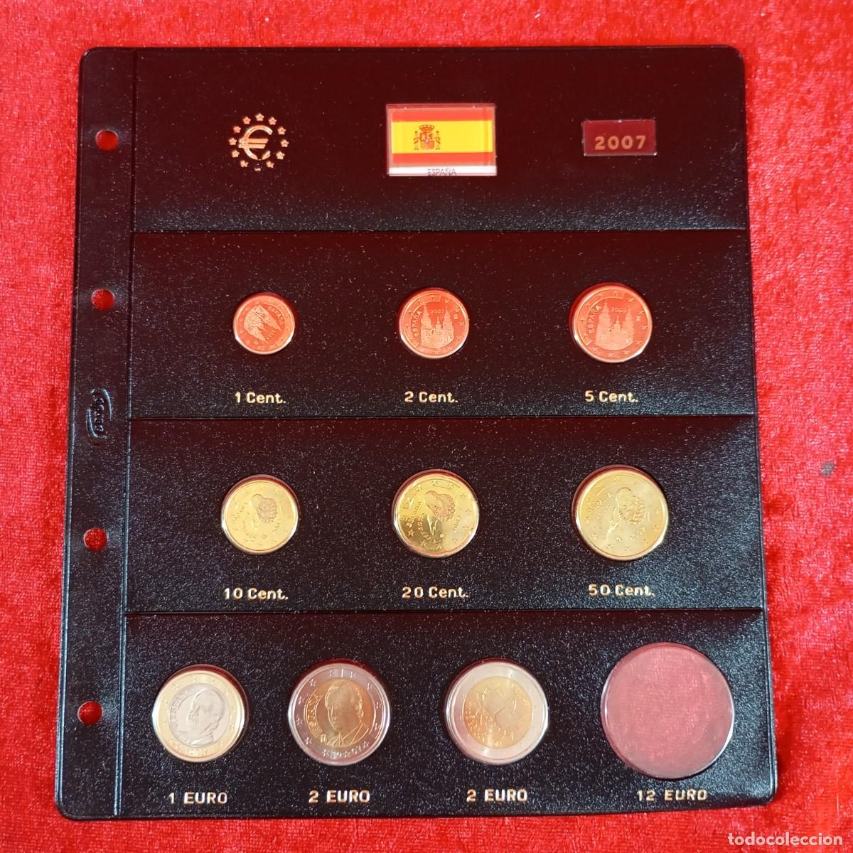 Monedas Juan Carlos I: HOJA MONEDAS ESPA&Ntilde;A - PARDO - EUROS - A&Ntilde;O 2007 - COMPLETA A FALTA DE MONEDAS 12 EUROS / 4242