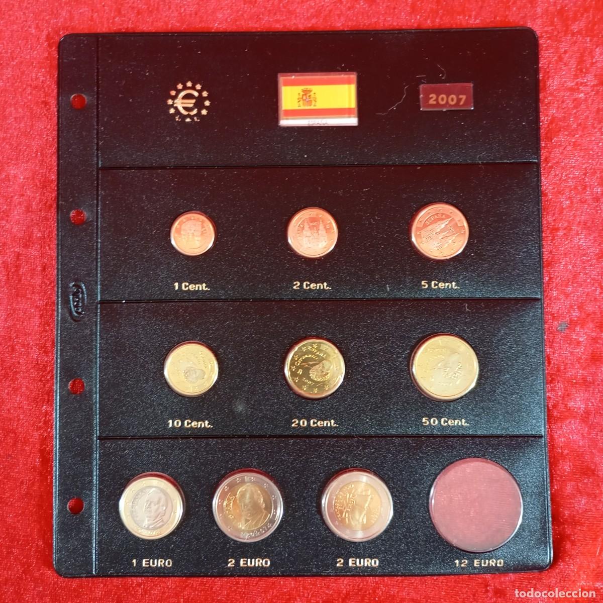 Monedas Juan Carlos I: HOJA MONEDAS ESPA&Ntilde;A - PARDO - EUROS - A&Ntilde;O 2007 - COMPLETA A FALTA DE MONEDAS 12 EUROS / 4243