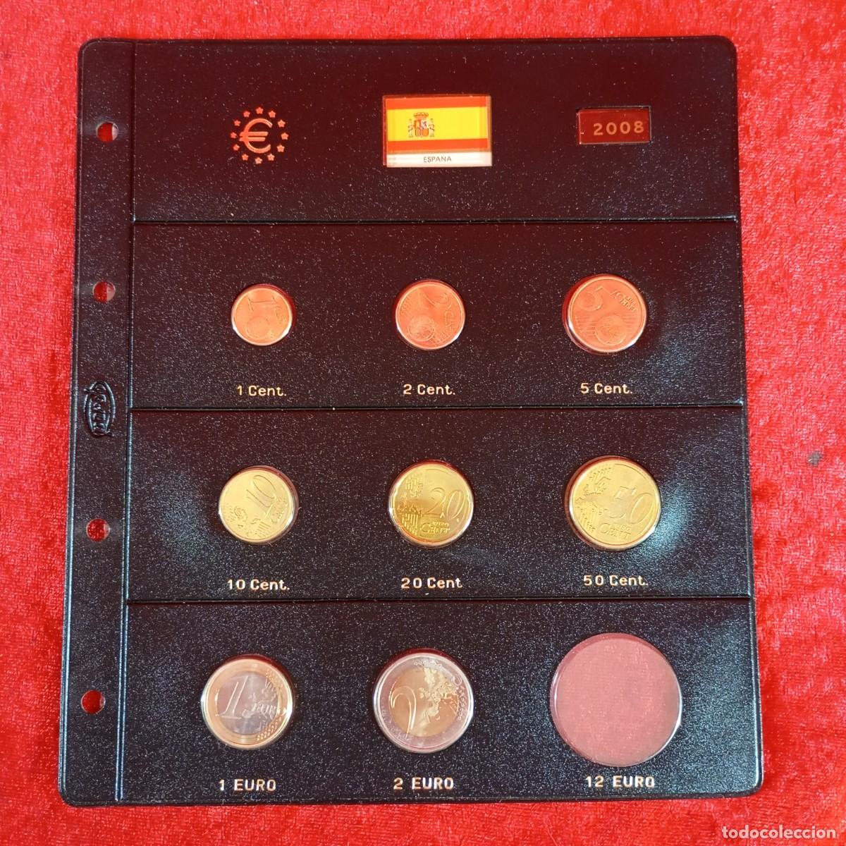 Monedas Juan Carlos I: HOJA MONEDAS ESPA&Ntilde;A - PARDO - EUROS - A&Ntilde;O 2008 - COMPLETA A FALTA DE MONEDA 12 EUROS / 4245