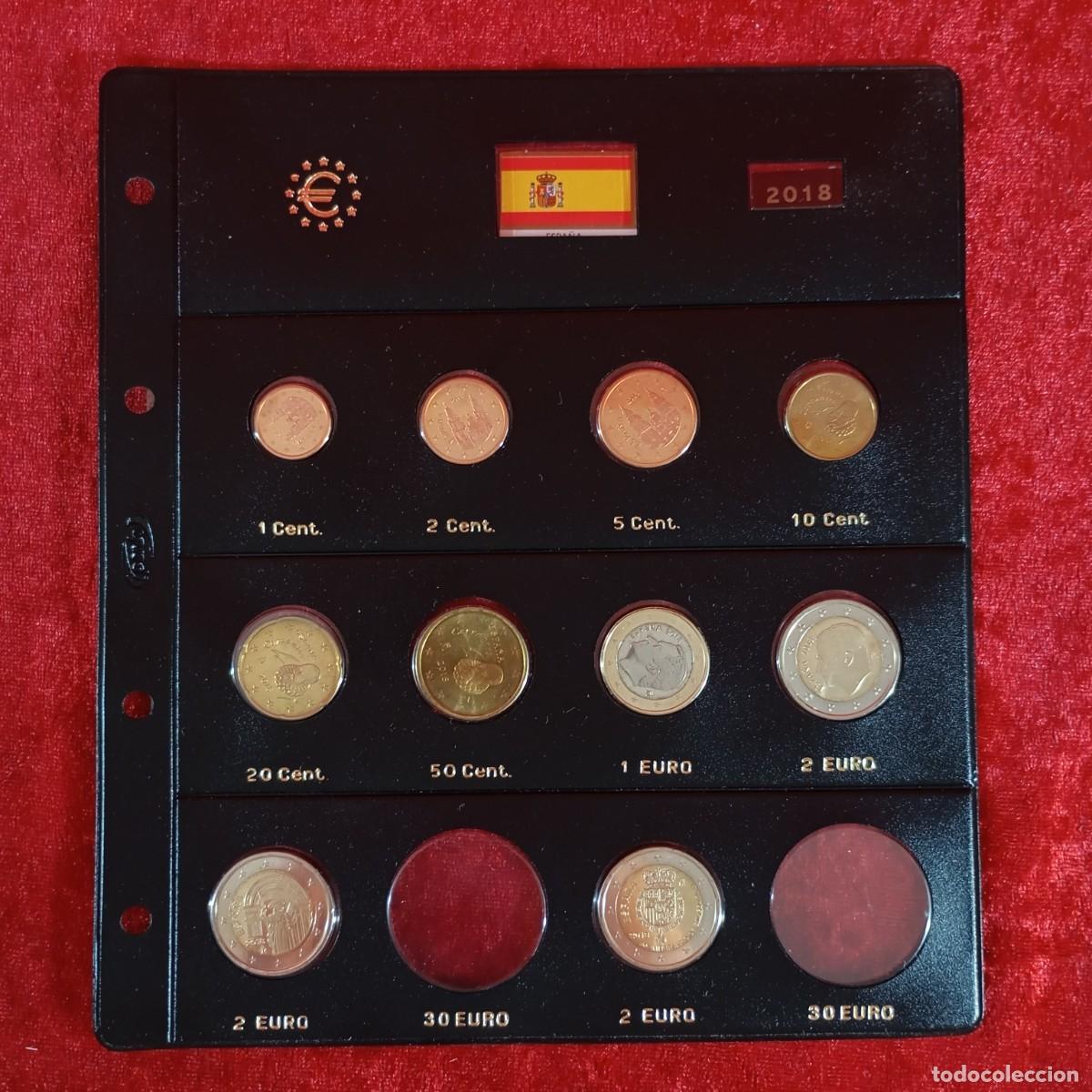 Monedas Juan Carlos I: HOJA MONEDAS ESPA&Ntilde;A - PARDO - EUROS - A&Ntilde;O 2018 - COMPLETA A FALTA DE MONEDAS 30 EUROS / 4247